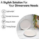 Anko 7" Bodrum Stoneware Side Plate | Appetizers, Salad, Dessert | Unique Sprinkled Design | Microwave Safe, Dishwasher Safe | BPA Free| 1 PC